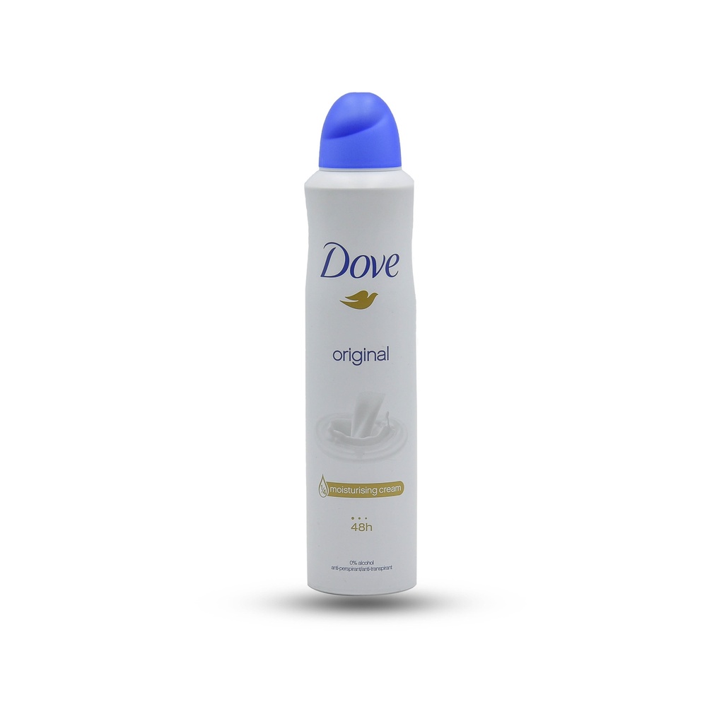 DOVE BODY SPRAY DEODARANT ORIGINAL 0% ALCOHOL 250ML