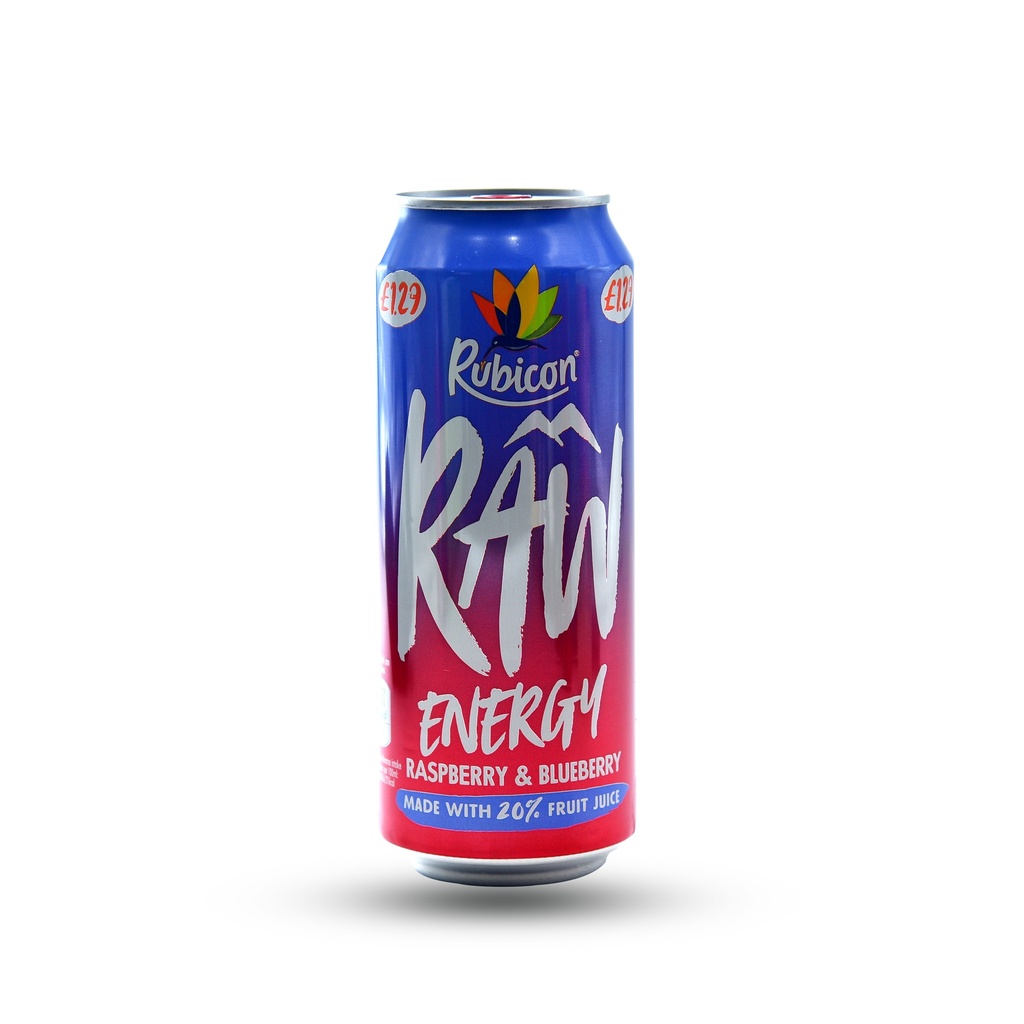 RUBICON RAW ENERGY RASPBERRY & BLUEBERRY 500ML