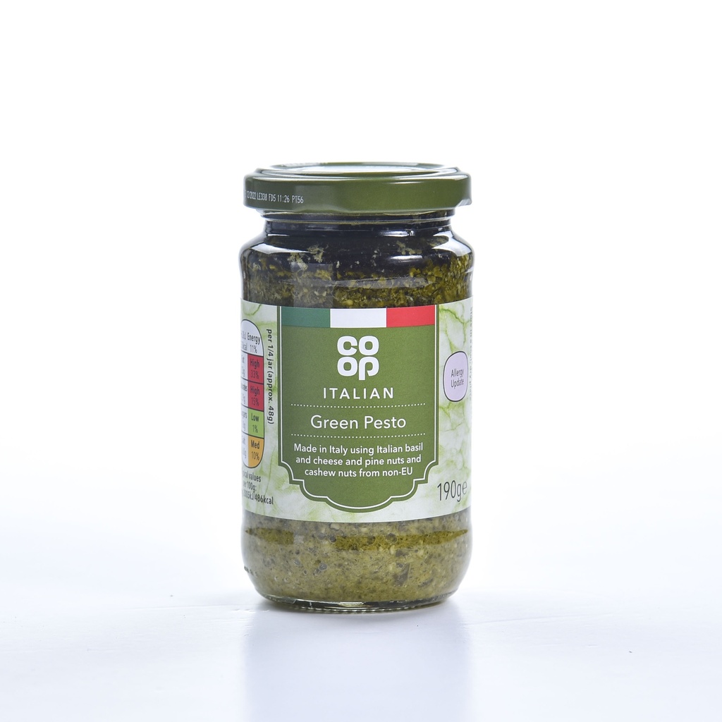 CO-OP ITALIAN GREEN PESTO SAUCE 190G