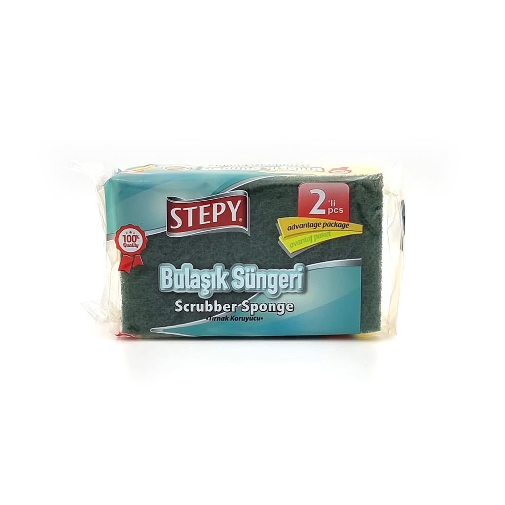 STEPY FLAT WASHING FOAM SCRUBBER SPONGE 2'S PACK