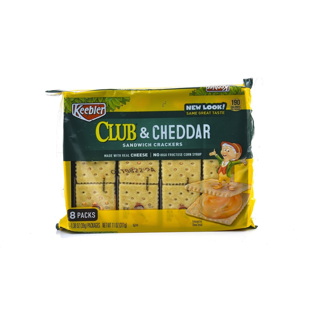 KEEBLER CLUB & CHEDDAR SANDWICH CRACKERS 311G