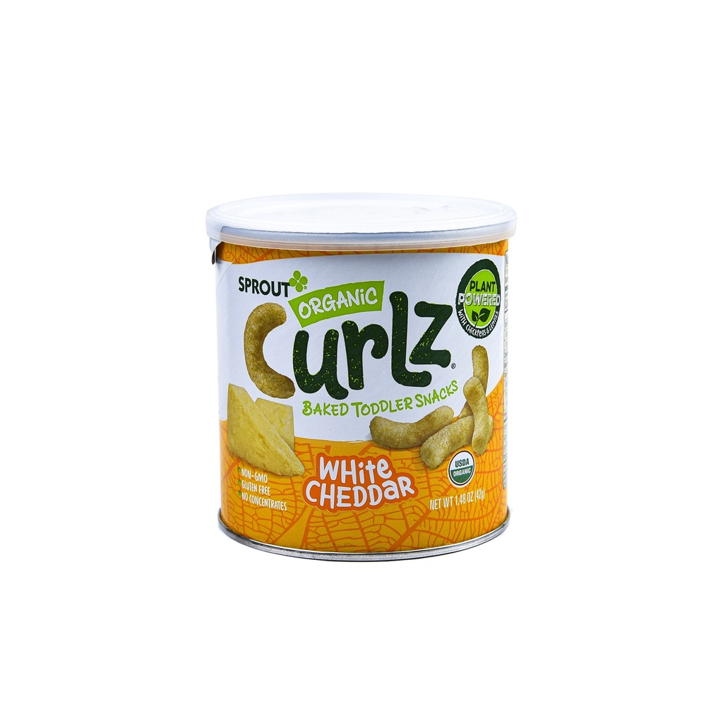 SPROUT ORGANIC CURLZ WHITE CHEDDAR TODDLER SNACKS 42G