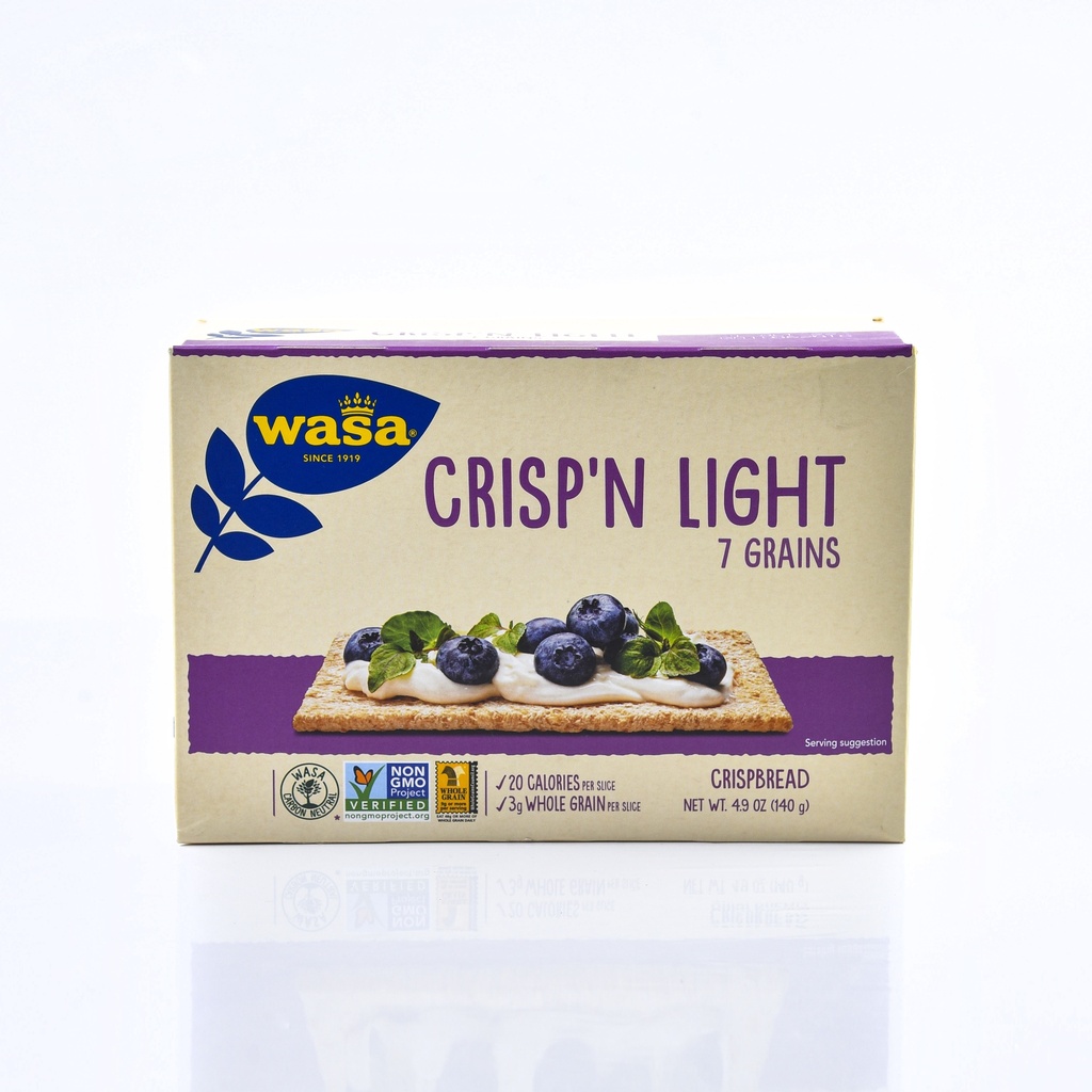 WASA CRISP'N LIGHT 7 GRAINS CRISPBREAD 140G