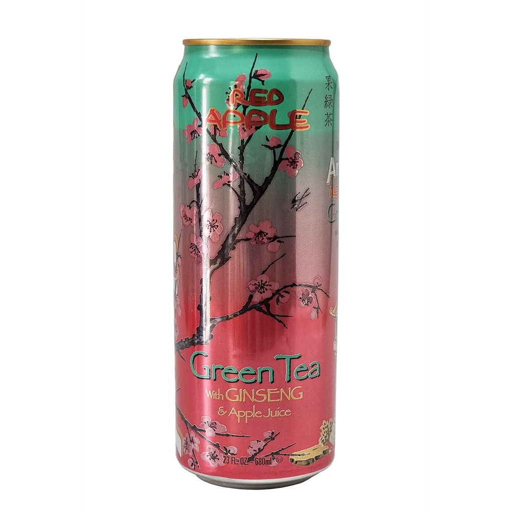 ARIZONA BEVERAGES GREEN TEA WITH GINSENG & APPLE JUICE 680ML