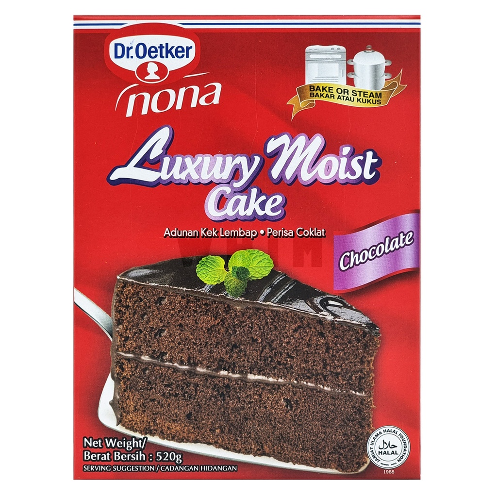 DR. OETKER LUXURY MOIST CAKE MIX CHOCOLATE 520G