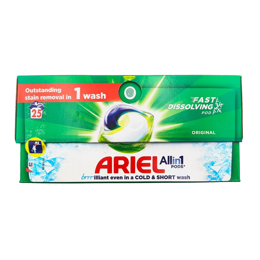 ARIEL ALL IN 1 ORIGINAL BIO LAUNDRY PODS 25'S WASH