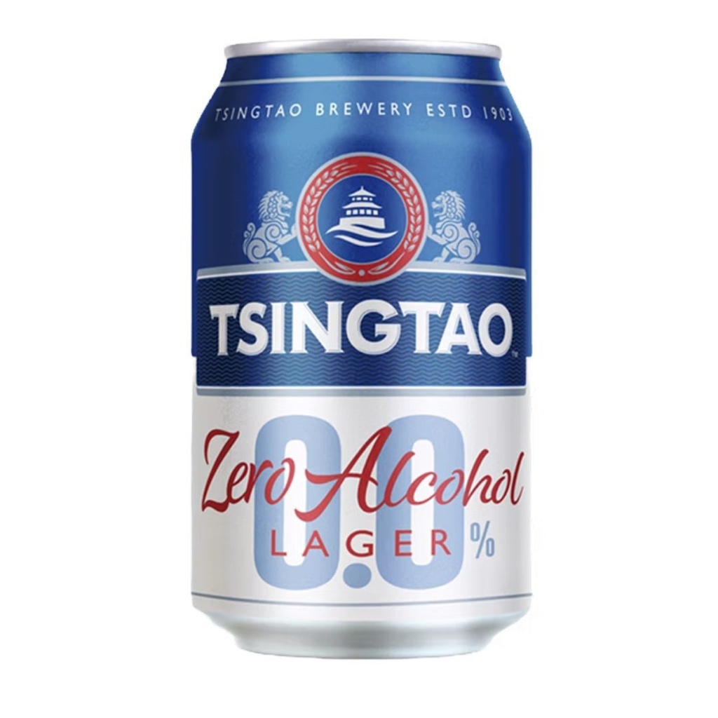 TSINGTAO ZERO ALCHOL BEER LAGER CAN 330ML