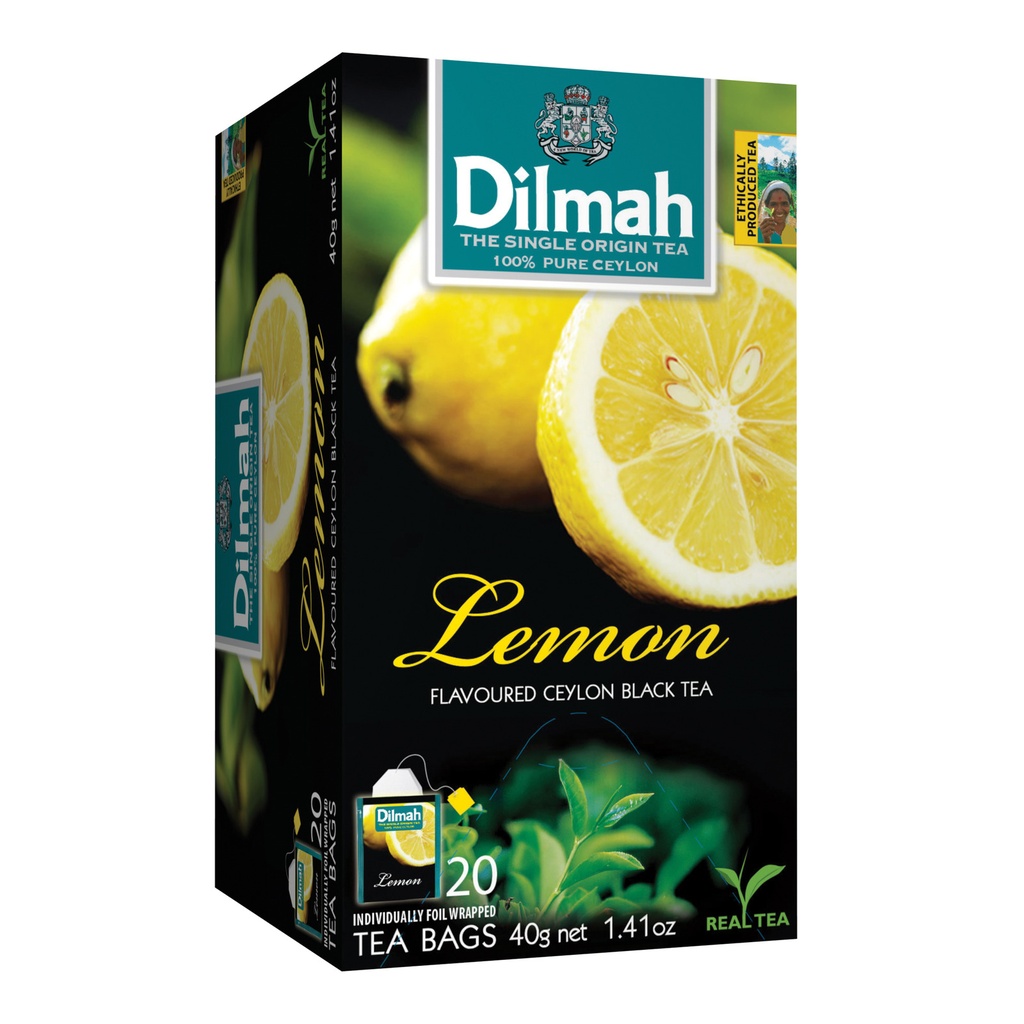 DILMAH FLAVOURED CEYLON TEA BAGS 20 X 1.5G LEMON