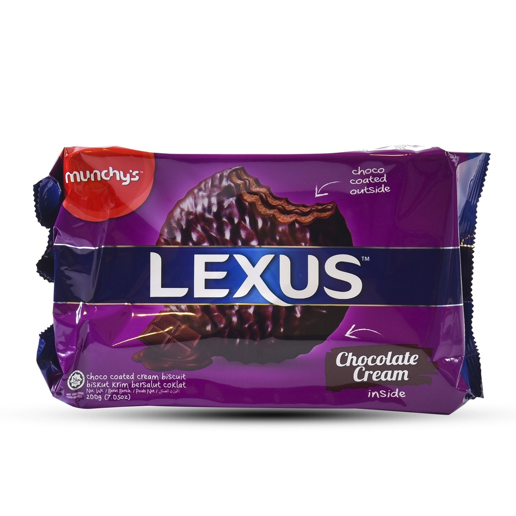 MUNCHY'S LEXUS CHOCO COATED CREAM BISCUIT 200G