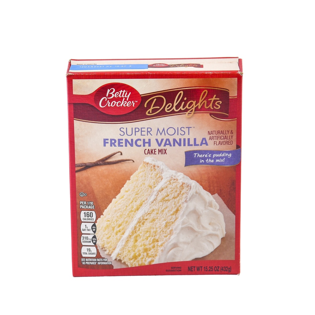 BETTY CROCKER CAKE MIX FRENCH VANILLA 432G