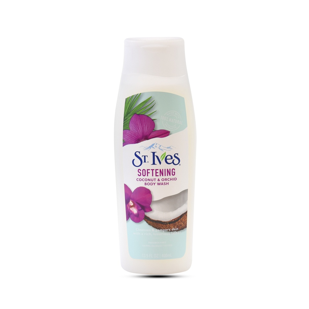 ST IVES BODY WASH SOFTENING COCONUT & ORCHID 13.05OZ