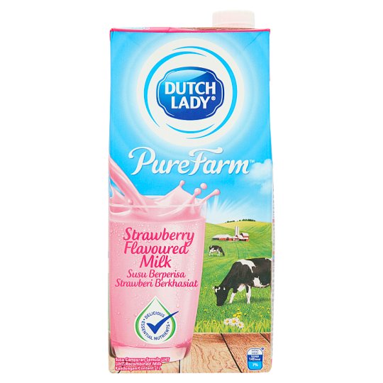 DUTCH LADY UHT MILK 1 LTR STRAWBERRY