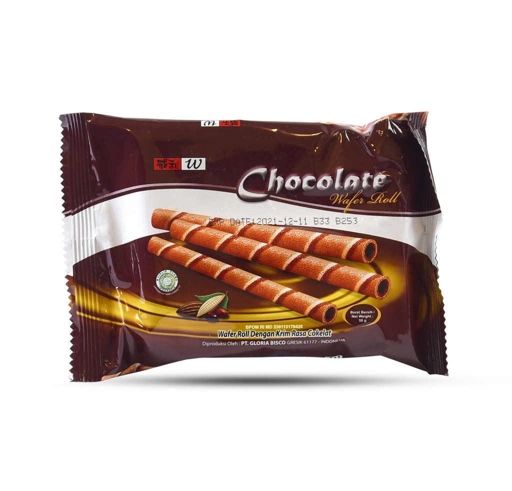 WAFER ROLL CHOCOLATE 50G