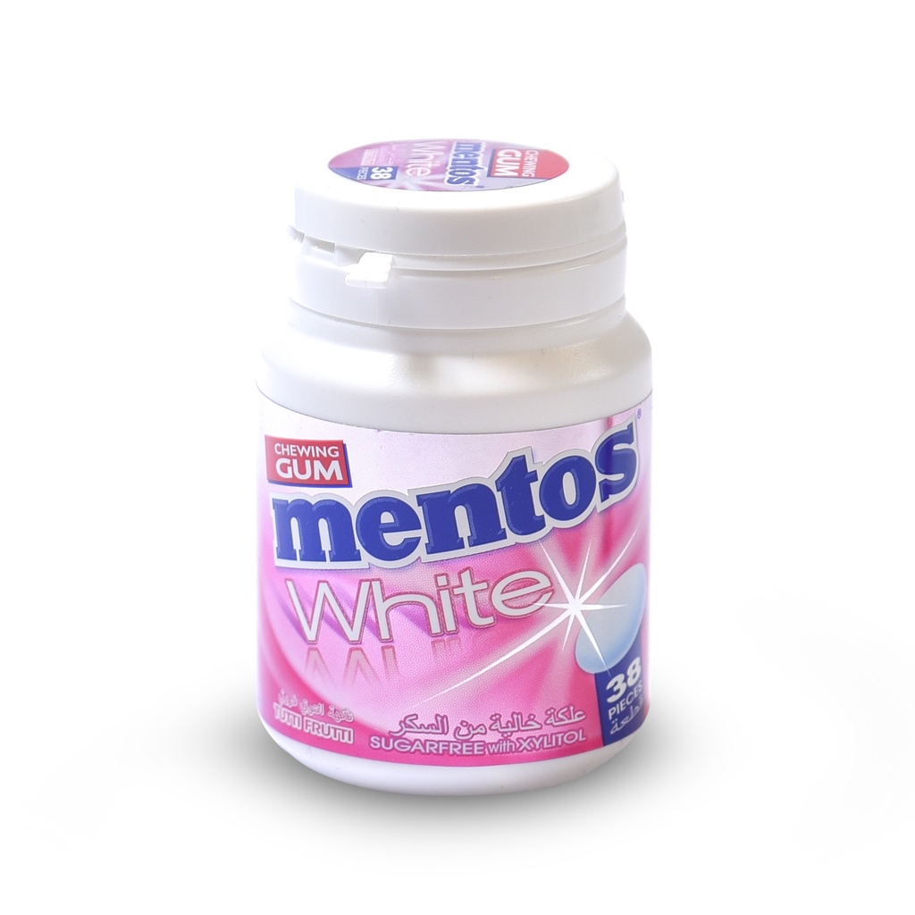 MENTOS WHITE TUTTI FRUTTI GUM 38PCS