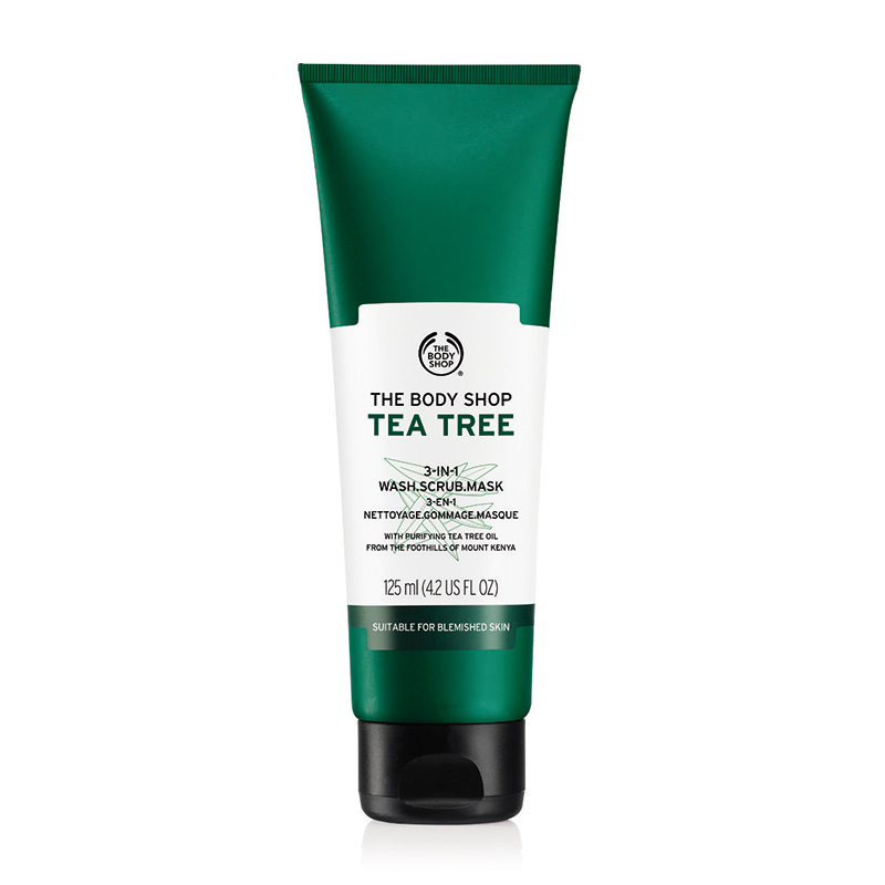 THE BODY SHOP TEA TREE 3-IN-1 WASH SCRUB MASK 125ML