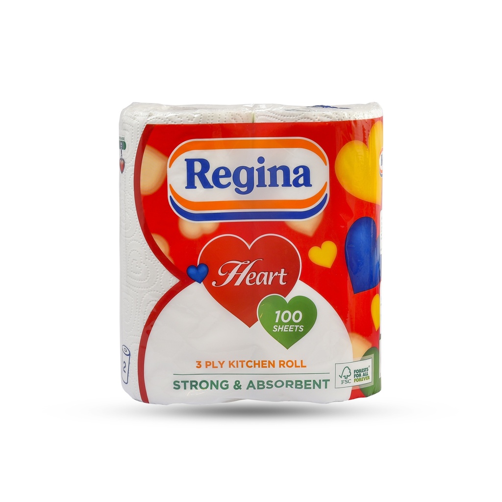 REGINA KITCHEN TOWEL HEART 2 ROLL