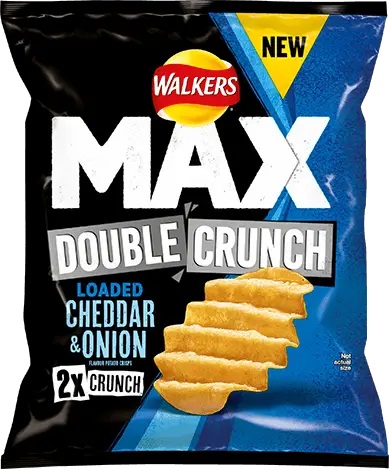 WALKERS MAX DOUBLE CRUNCH CHEDDAR & ONION 140G