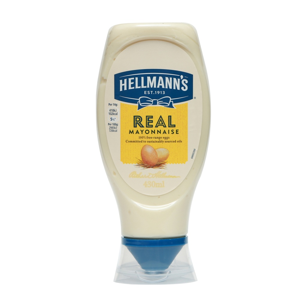 HELLMANN'S SQUEEZY REAL MAYONNAISE 430ML