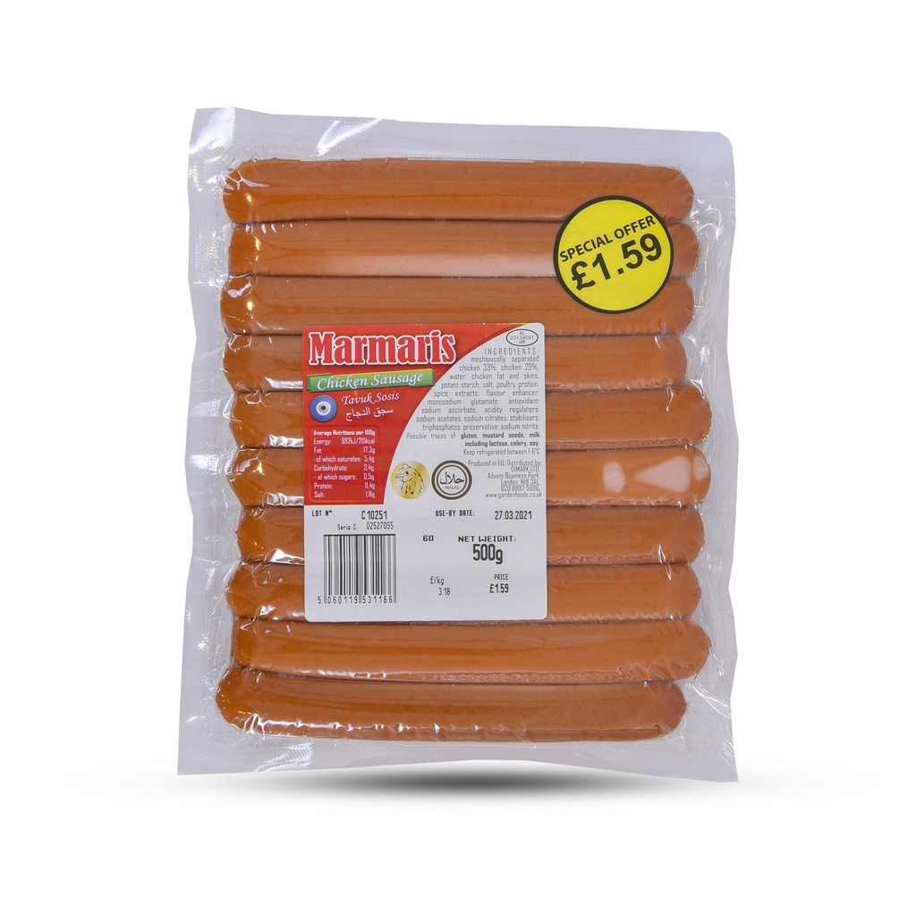 MARMARIS CHICKEN SAUSAGE 500G