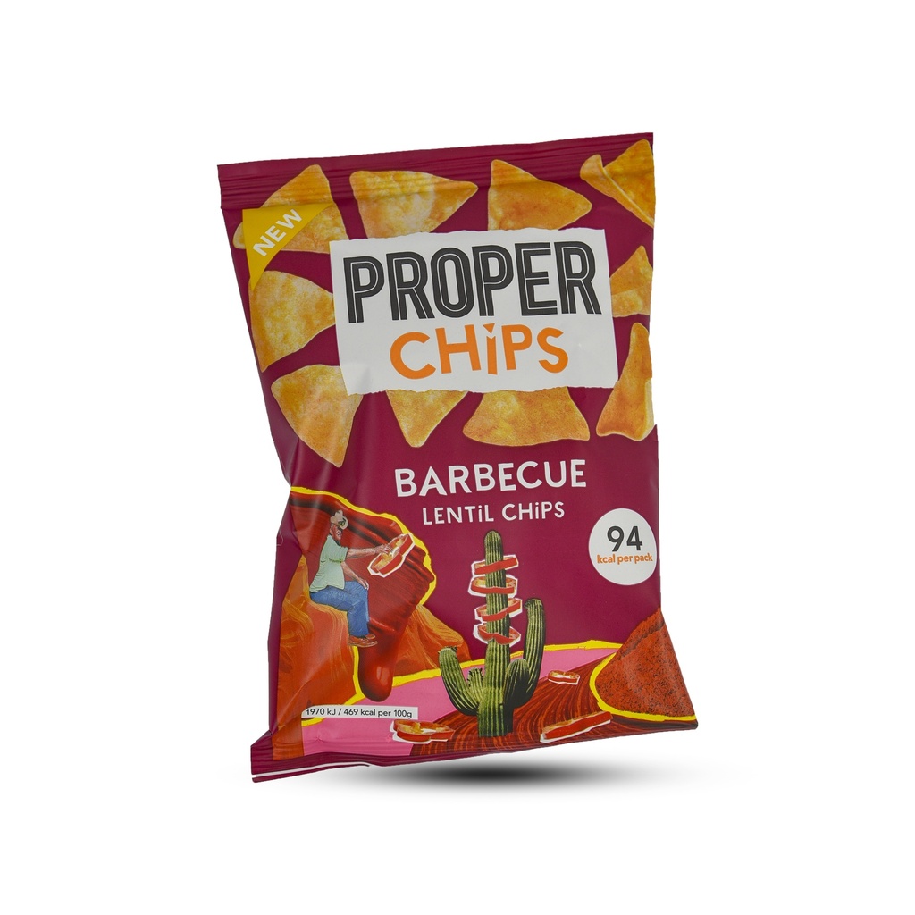 PROPERCHIPS LENTIL & BBQ 20G