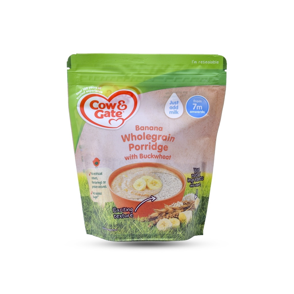 COW&GATE BANANA WHOLEGRAIN PORRIDGE WITH BUCKWHEAT 7 MONTHS 200G