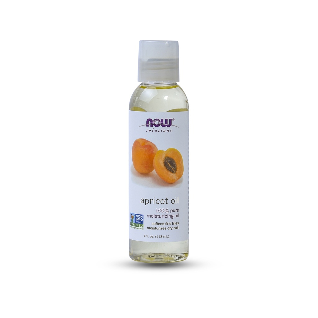 NOW SOLUTIONS 100% PURE MOISTURIZING OIL APRICOT OIL 4 OZ