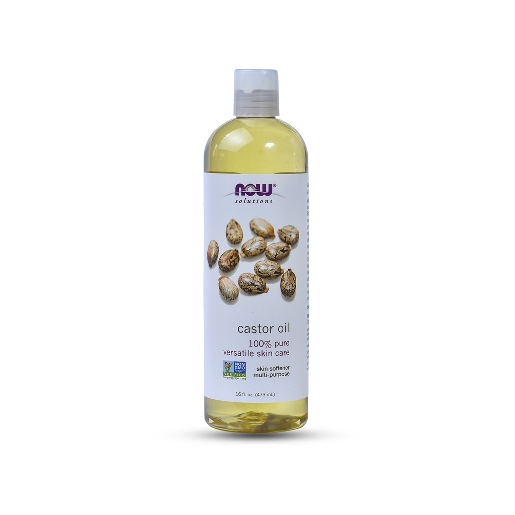 NOW SOLUTIONS 100% PURE VERSATILE SKIN CARE CASTOR OIL 16 OZ