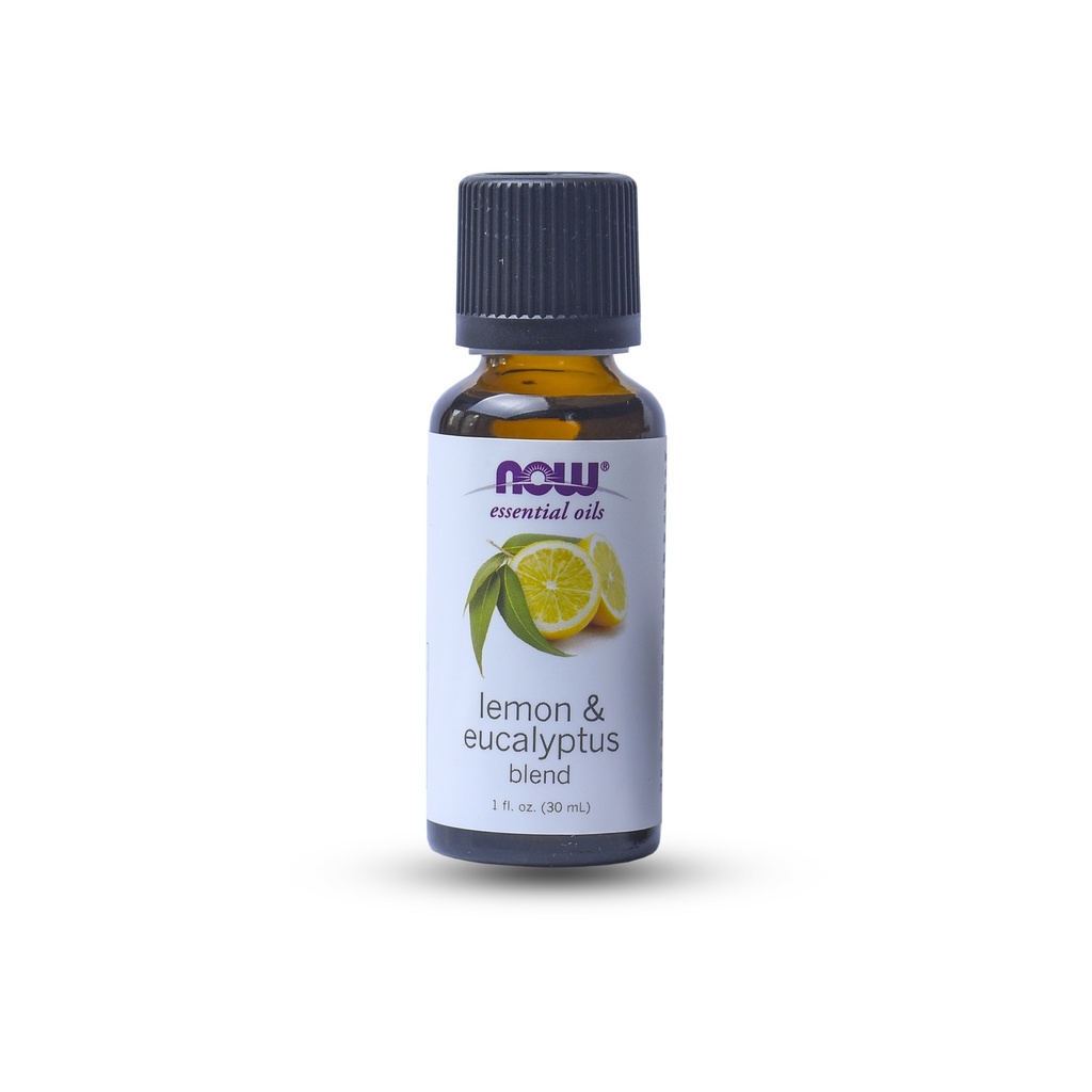 NOW ESSENTIAL OILS LEMON & EUCALYPTUS BLEND 1 OZ