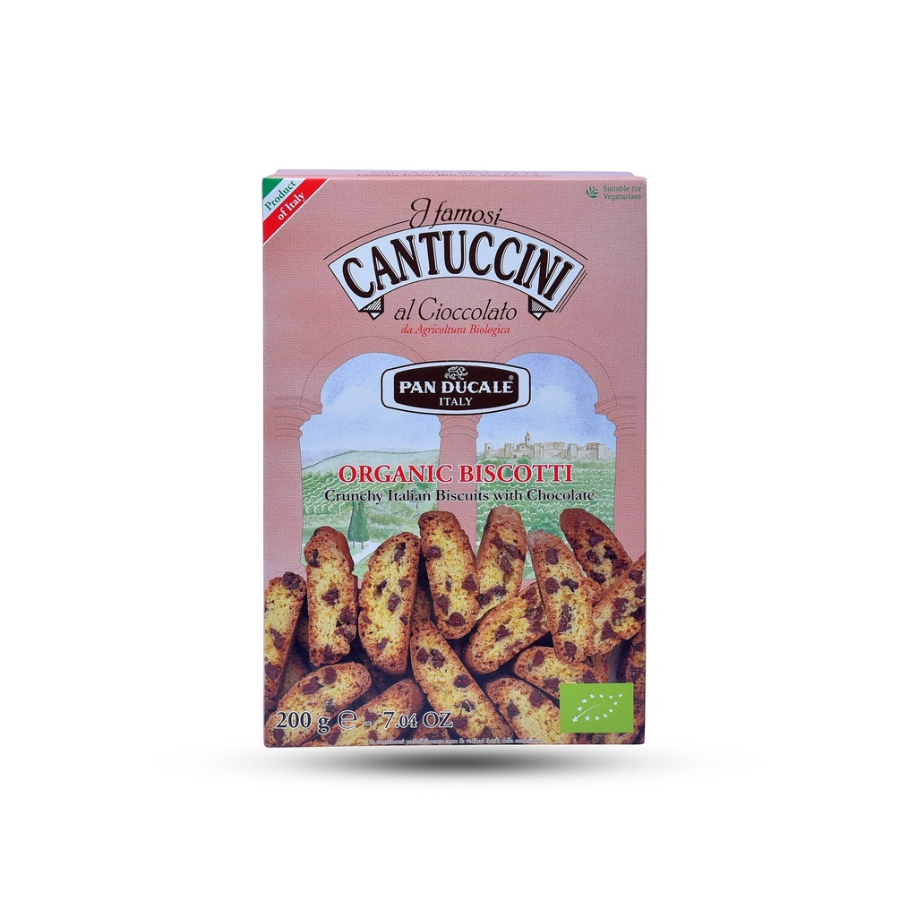 PAN DUCALE 100% ORGANIC BISCOTTI WITH CHOCOLATE 200G