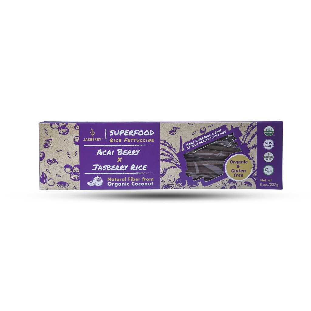 JASBERRY ORGANIC RICE FETTUCCINE ACAI BERRY & JASBERRY RICE 227G