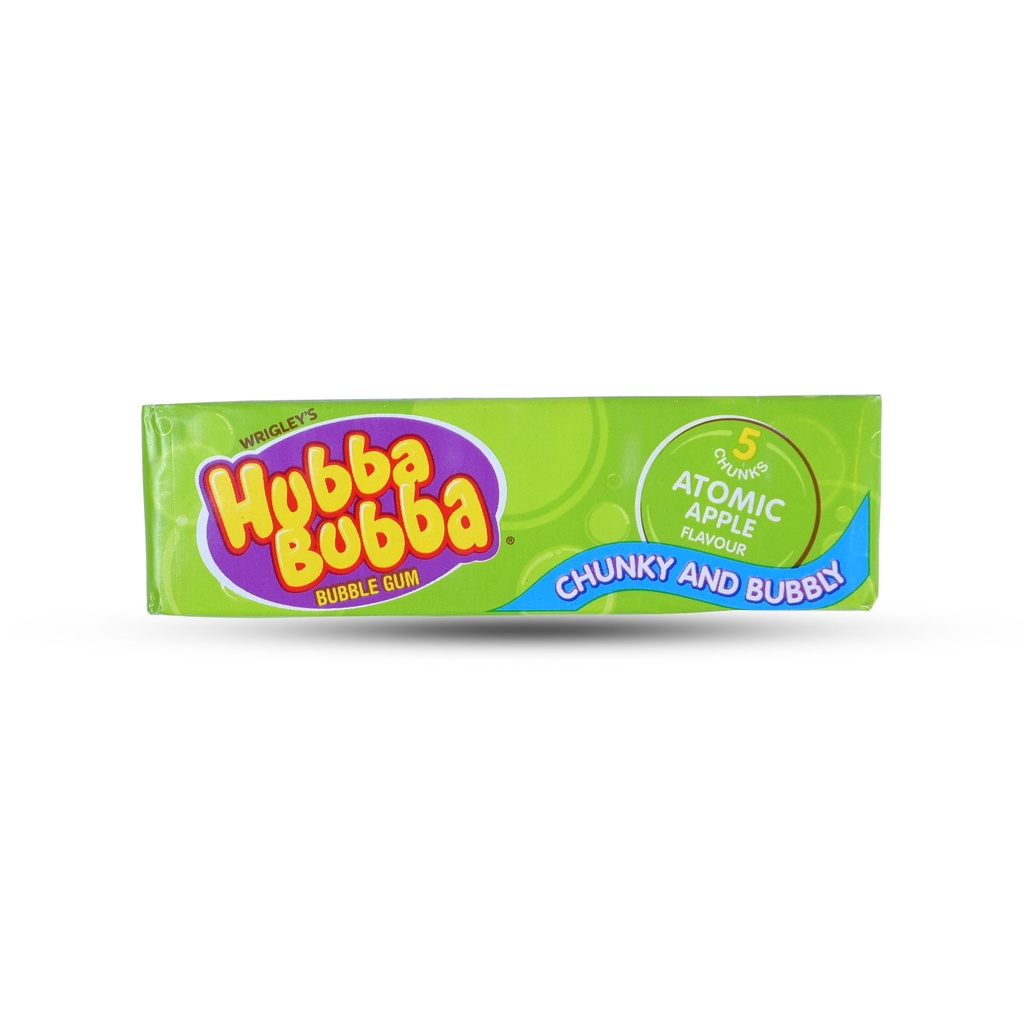 WRIGLEY'S HUBBA BUBBA BUBBLE GUM ATOMIC APPLE 5 CHUNKS 35G