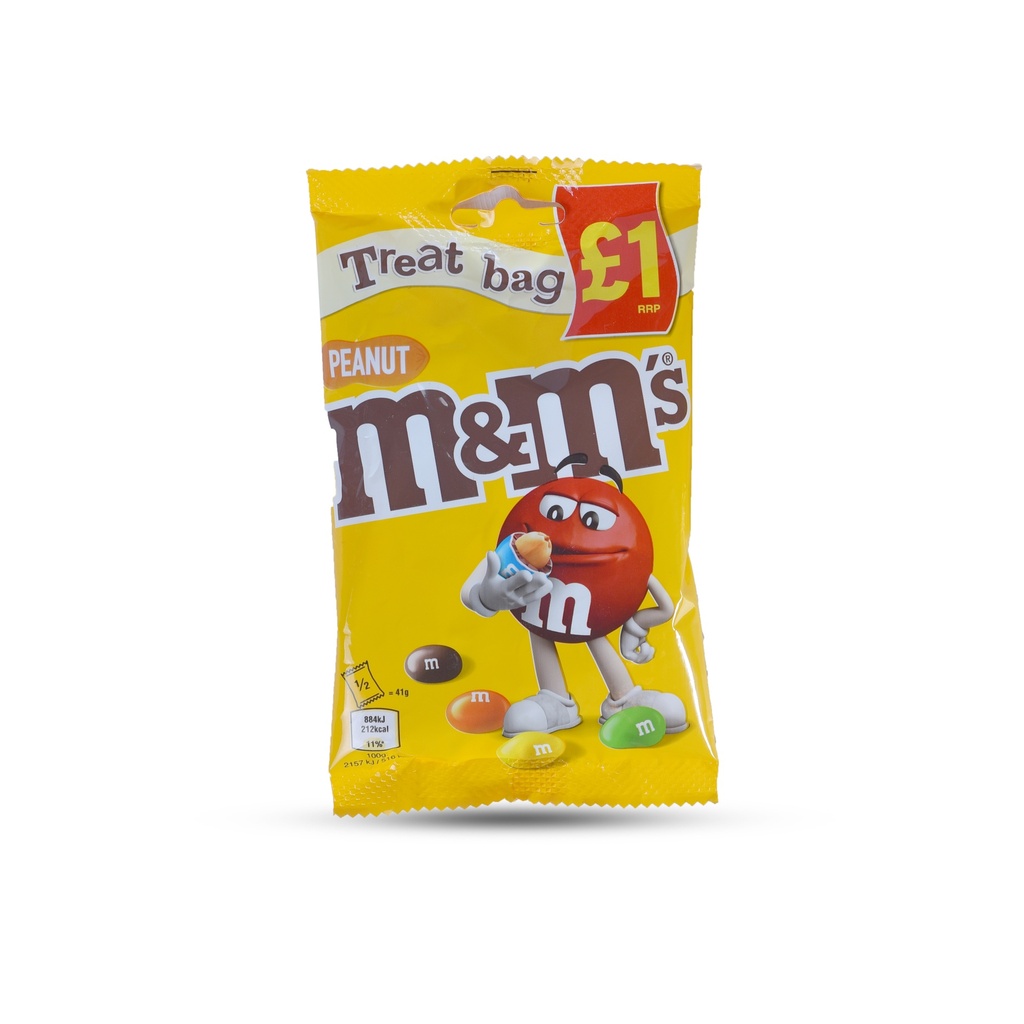 M&MS PEANUT TREAT BAG 82G