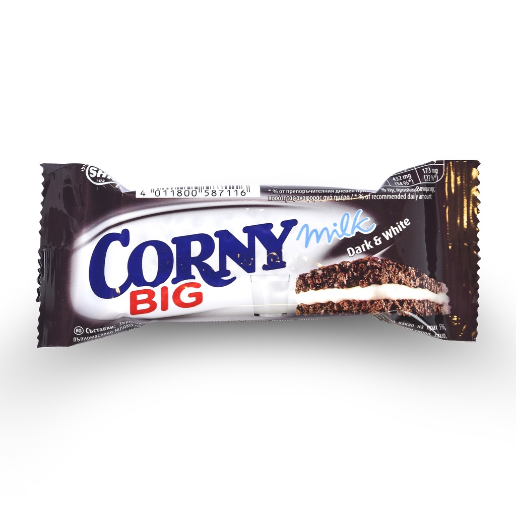 CORNY BIG MILK DARK AND WHITE 40G