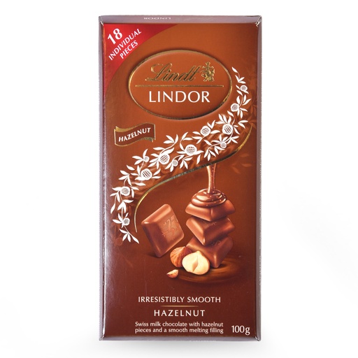 [00101] LINDT LINDOR SINGLES HAZELNUT 100G