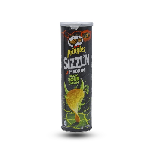 PRINGLES SIZZLN KICKIN SOUR CREAM 180G