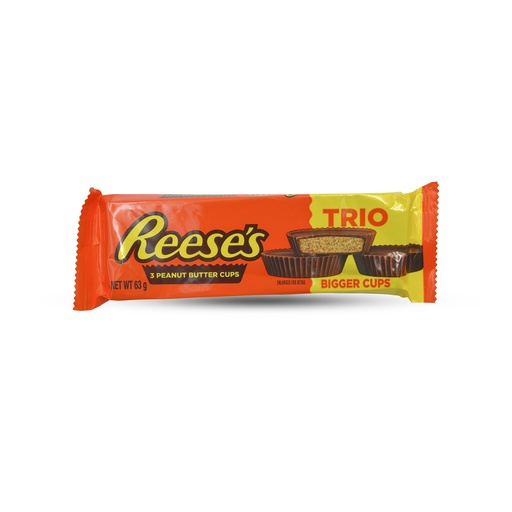 [0034000939619] REESES 3 PEANUT BUTTER CUPS 63G