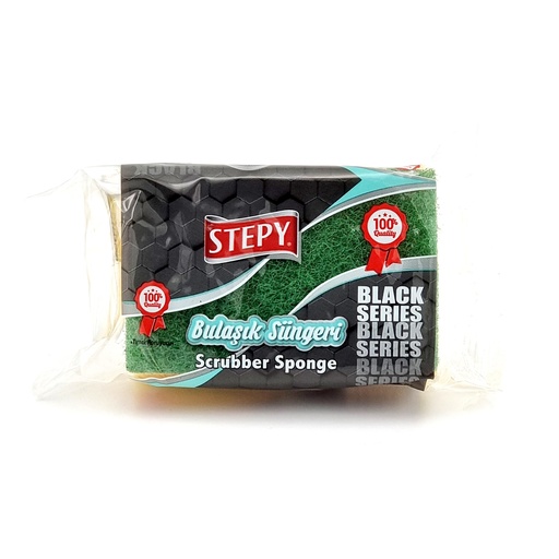 STEPY BLACK SCRUBBER SPONGE