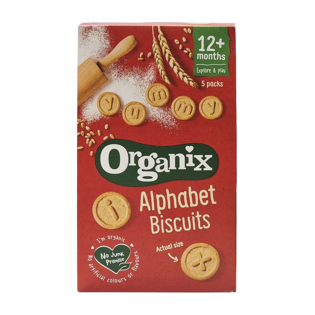 Organix Alphabet Biscuits 5 S 12 Months 125g Island Perk Pvt Ltd