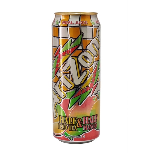 ARIZONA BEVERAGES 1/2 & 1/2 MANGO ICED TEA 680ML