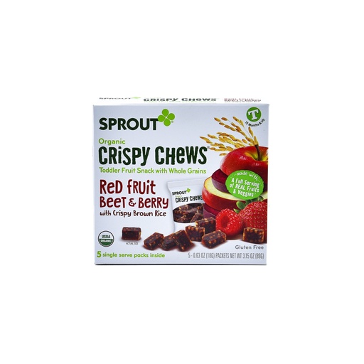 SPROUT ORGANIC CRISPY CHEWS RED FRUIT BEET & BERRY 89G