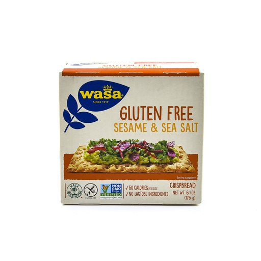 WASA GLUTEN FREE SESAME & SEA SALT CRISPBREAD 175G