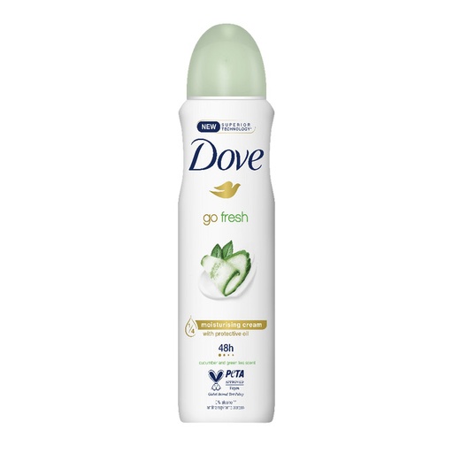 DOVE BODY SPRAY DEO - GO FRESH CUCUMBER & GREEN TEA SCENT 150ML