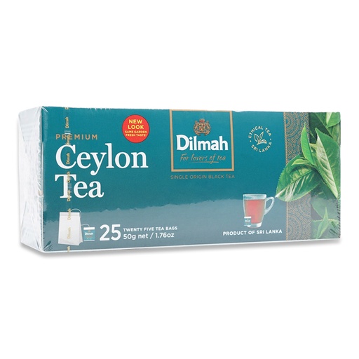 DILMAH PREMIUM PURE CEYLON TEA BAGS 25 X 2G