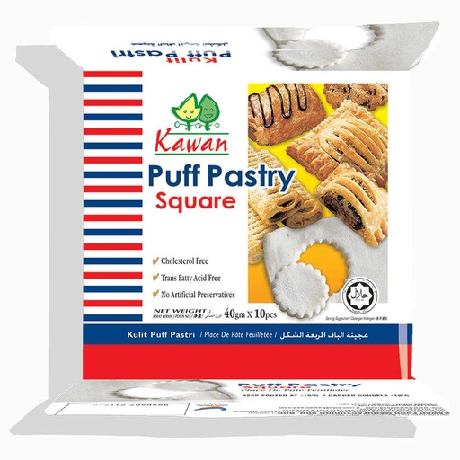 KAWAN PUFF PASTRY SHEET SQUARE 4"