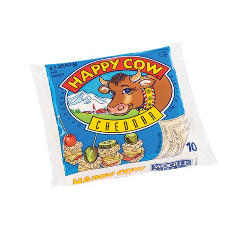 HAPPY COW SLICE CHEESE CHEDDAR 200G