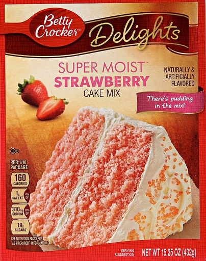 BETTY CROCKER CAKE MIX STRAWBERRY 432G