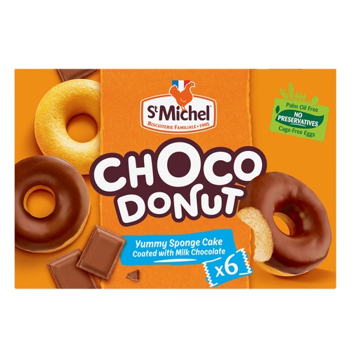 ST MICHEL 6 CHOCO DONUT 180G