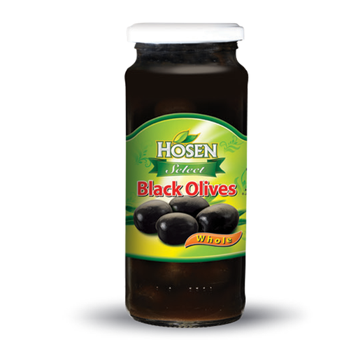 HOSEN WHOLE BLACK OLIVES 350G