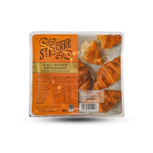 ST PIERRE BUTTER CROISSANT 4PK