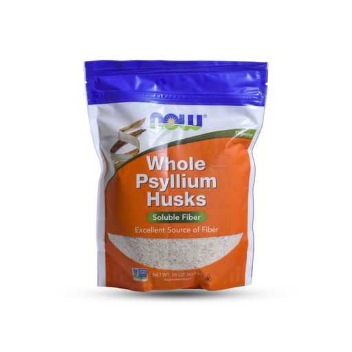 NOW WHOLE PSYLLIUM HUSK 454G